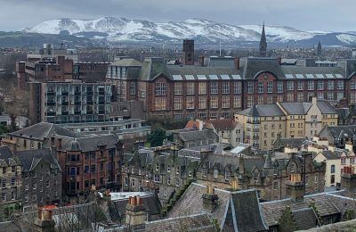 Pentlands desde el castillo de Edimburgo